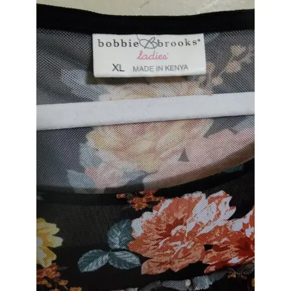 Women's Bobbie Brooks Ladies' Size XL Bell Sleeve Floral Blouse - Picture 2 of 5